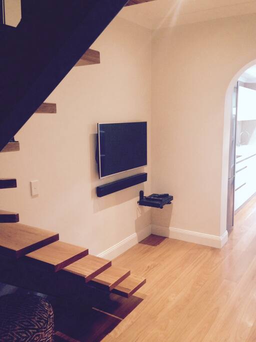 lounge room with tv