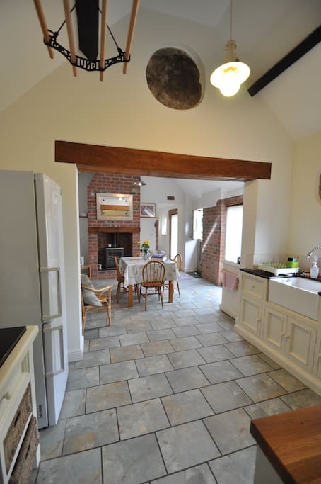 View from kitchen towards dining area