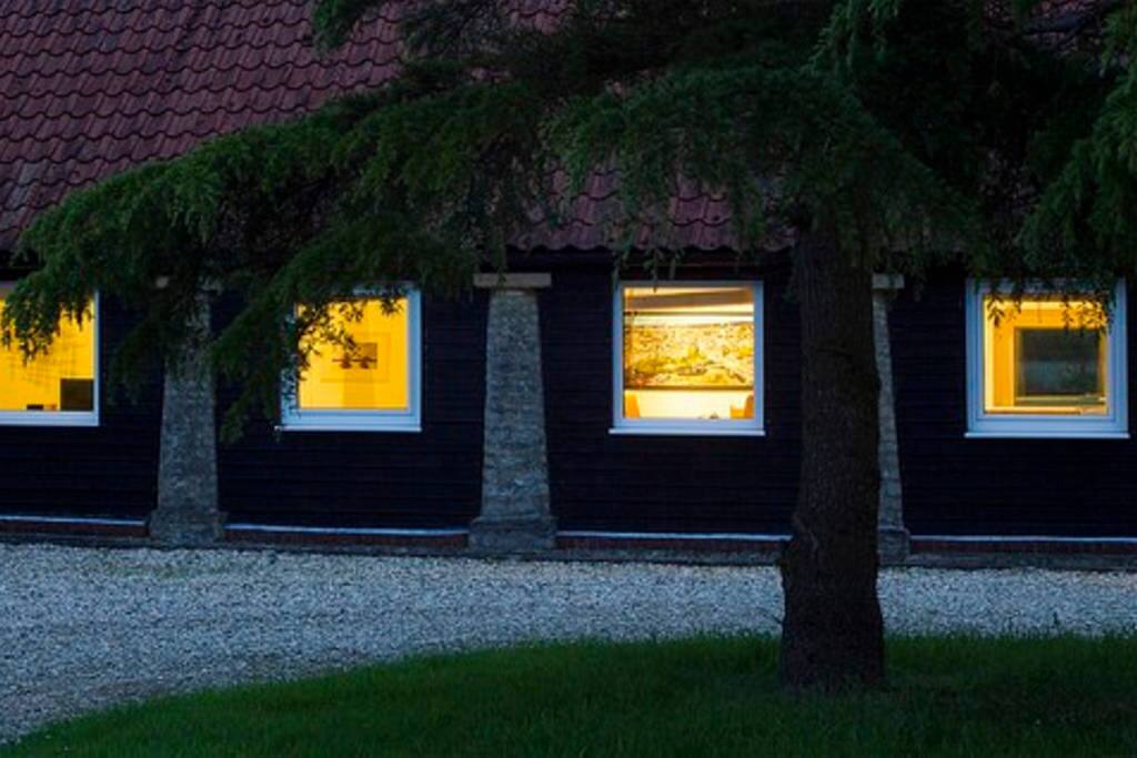 stone pillars of converted barn