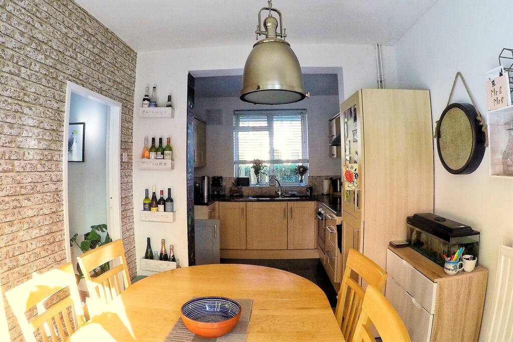 Kitchen and dining area