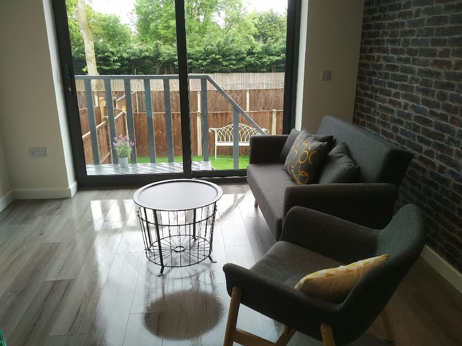Lounge with view to garden