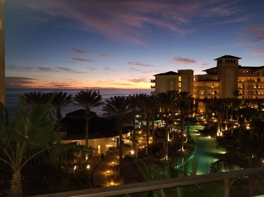 After sunset early evening photo from Master Suite balcony.