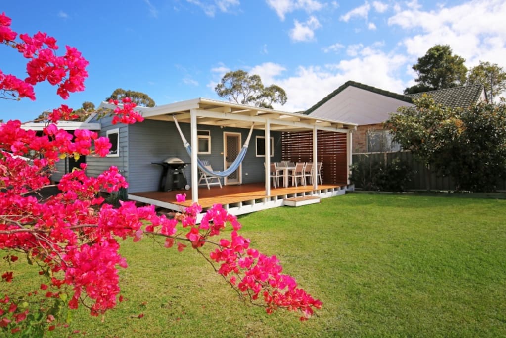 Lovely alfresco entertaining area overlooking fully enclosed, pet friendly garden