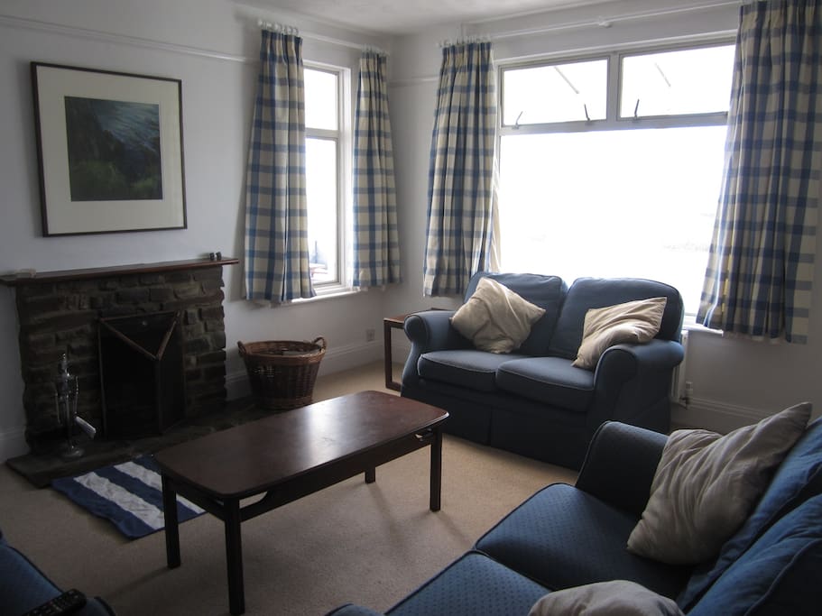 Sitting room with log fire
