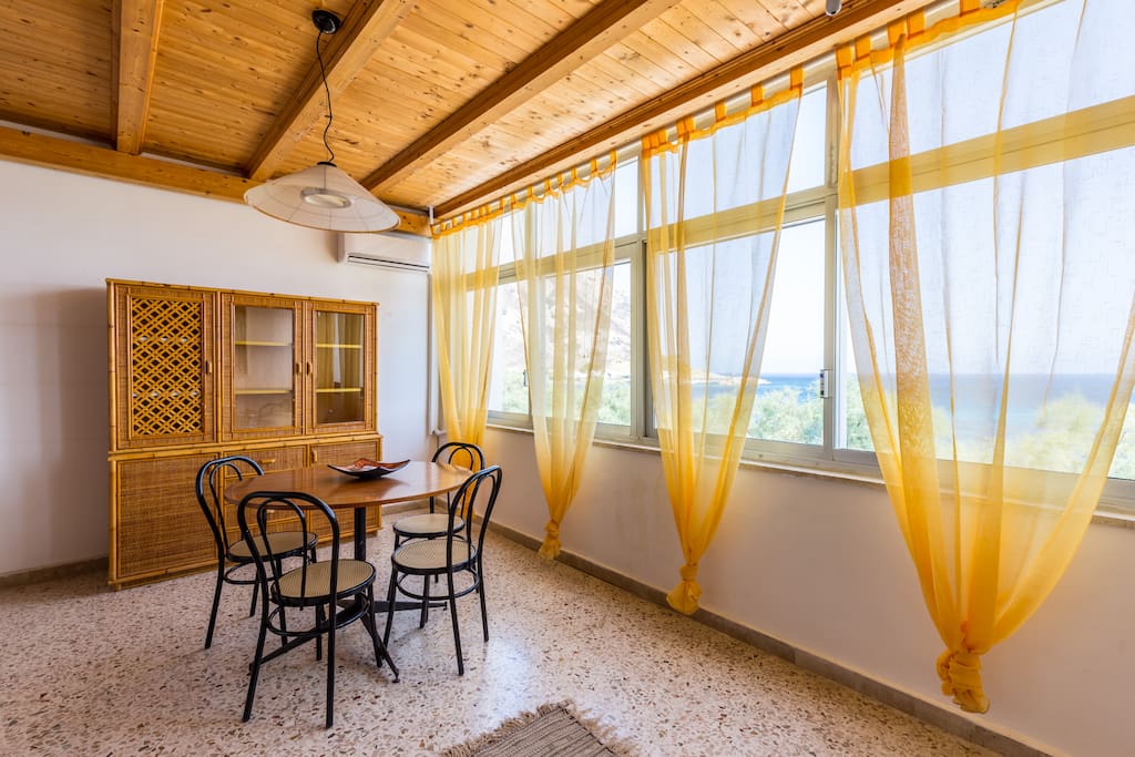 Dining area with sea view