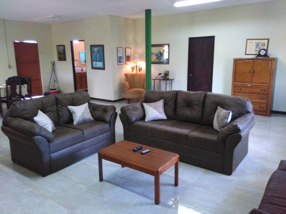 Living room and TV area.
