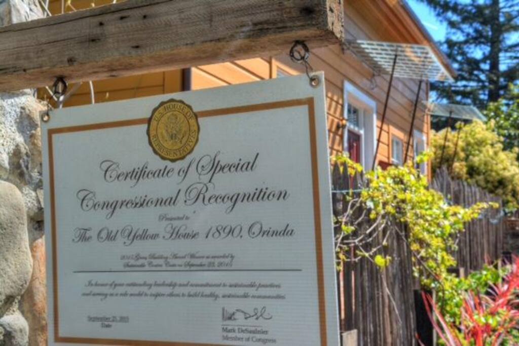 Certificate of Special Recognition