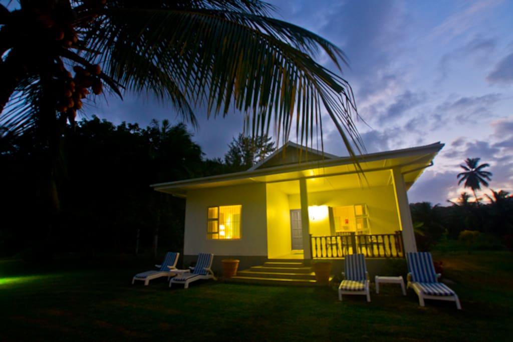 The private houses of Anse Forbans just 75m from the high water mark.