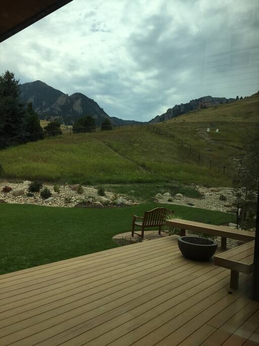 newly finished landscaping with access to Boulder's amazing trails