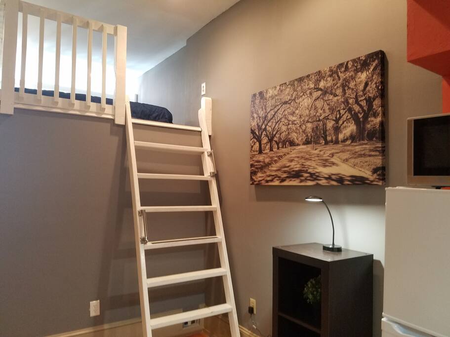 View up to loft.