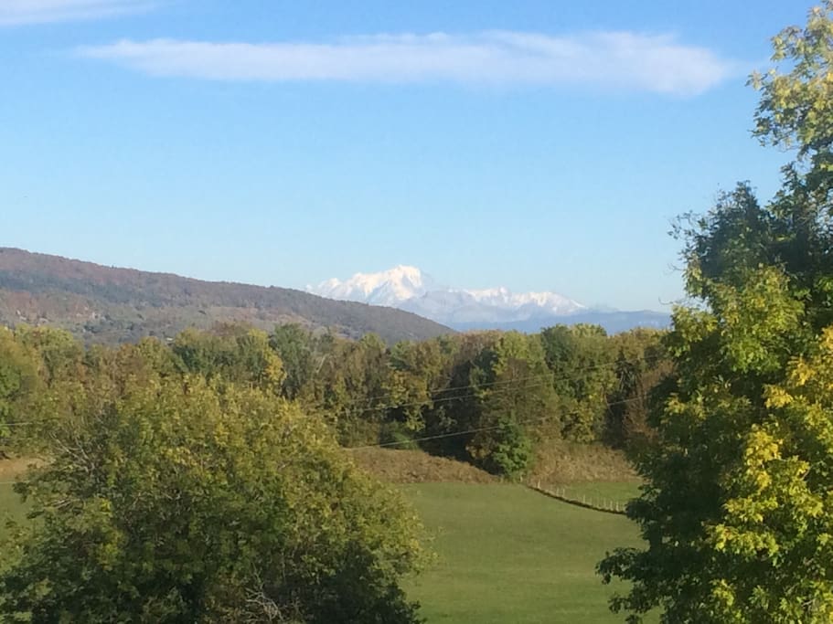 Que vois-je ? Oui c’est bien le Mont Blanc.