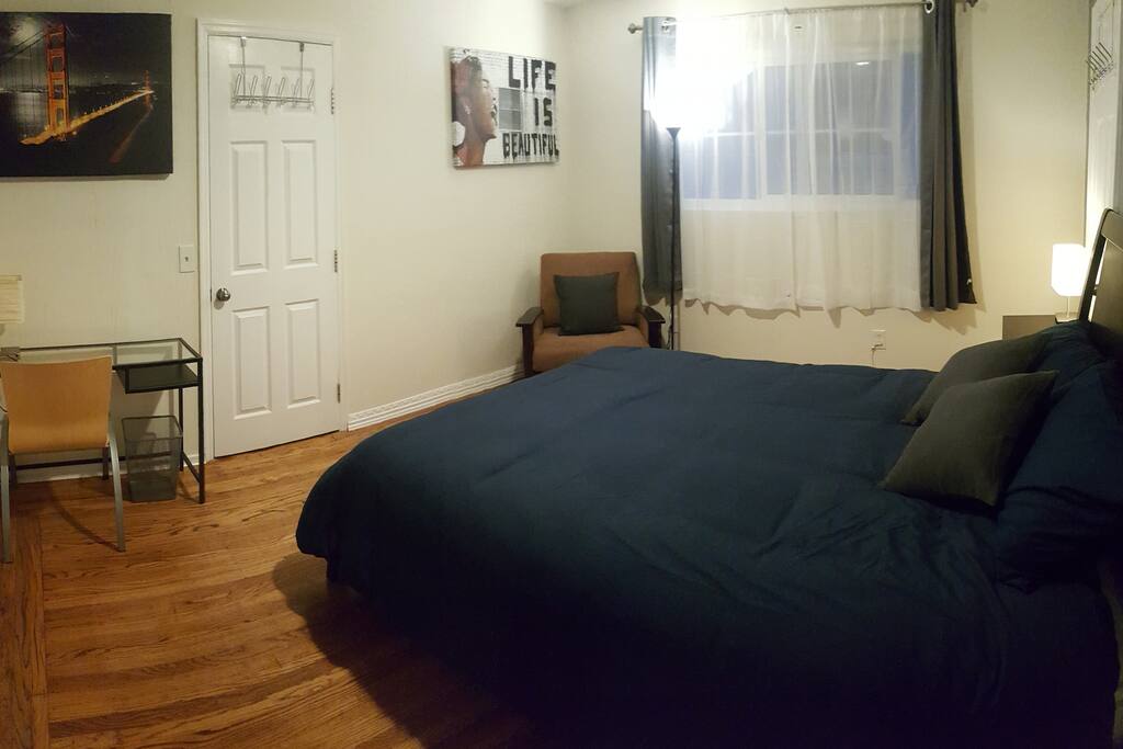 Small desk and chair in your own room.