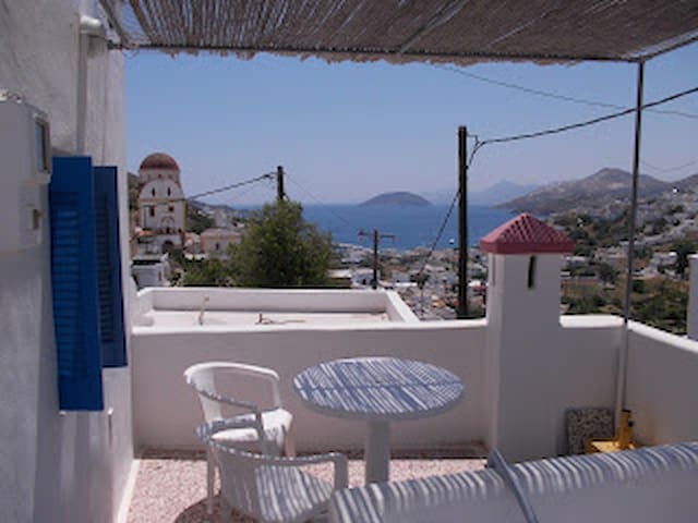 Island house with sea view terrace