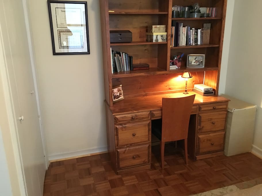 Master bedroom desk area.