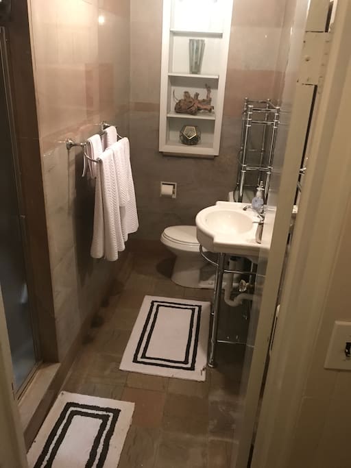 Marble Bathroom w/ walk in shower