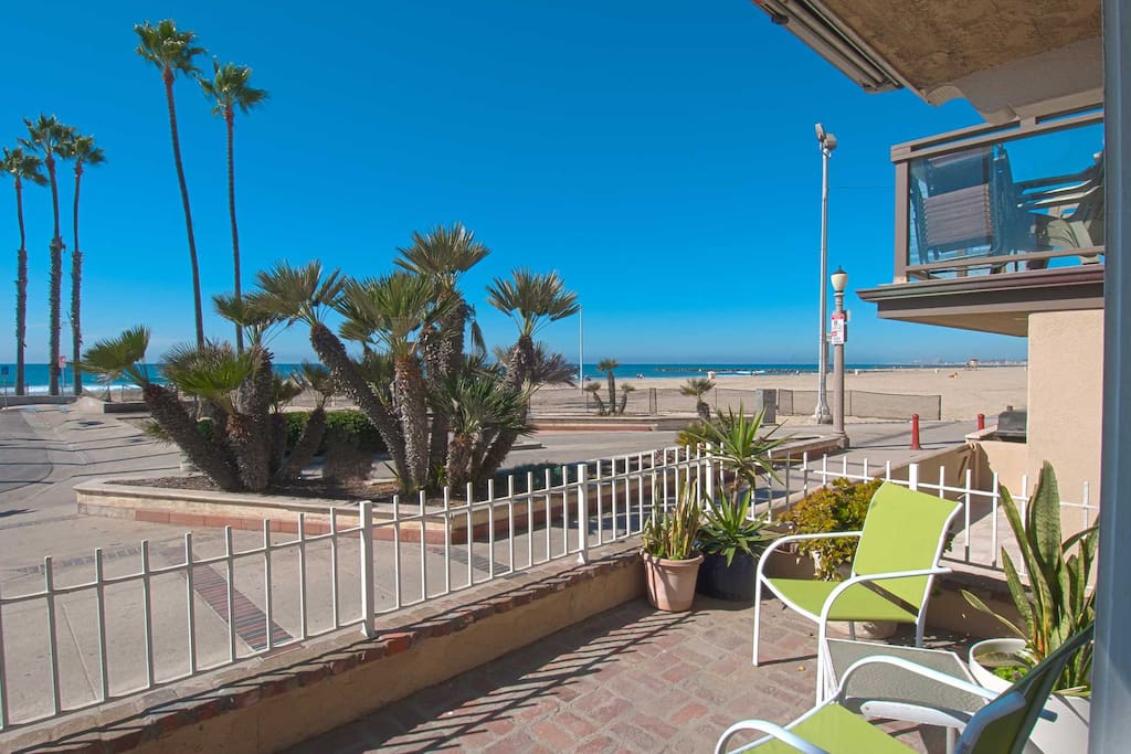 View to the beach from the patio