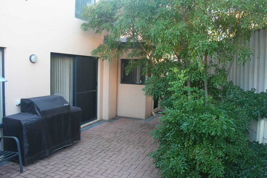Shaded private courtyard