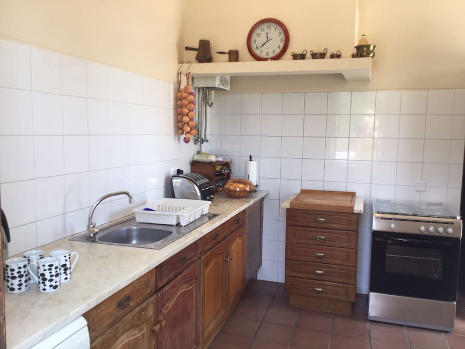 Traditional kitchen with modern conveniences
