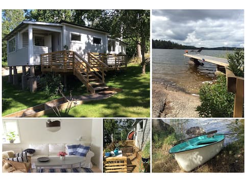 Top Airbnb: "White House" - Waterfront property in Opphem in Kinda