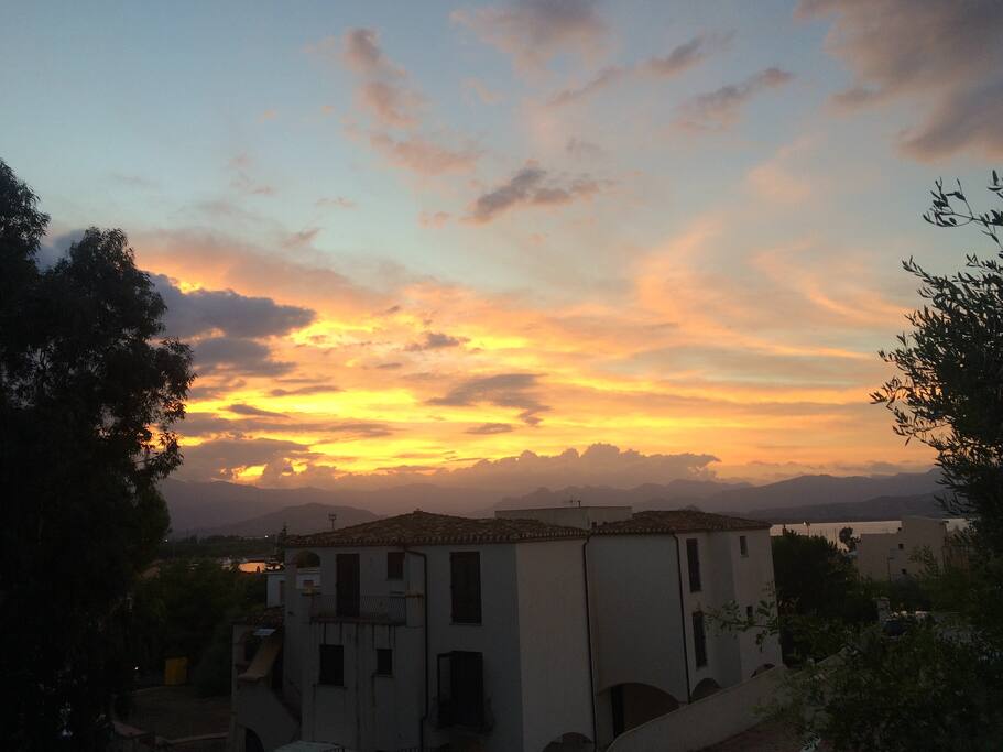 La vista dalla veranda di casa