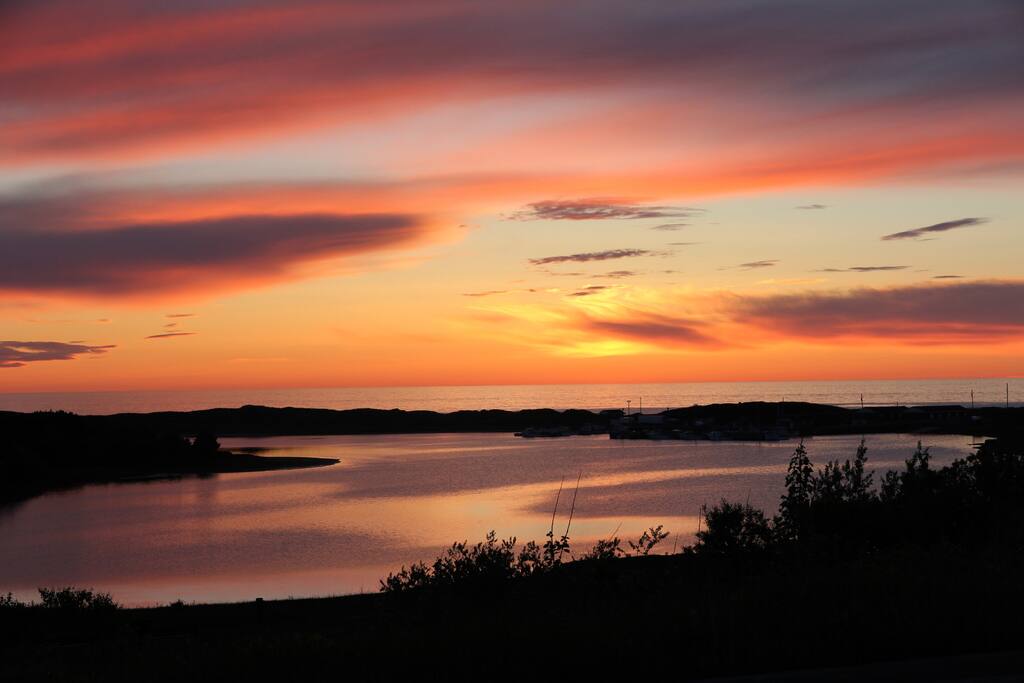 View of Sunset from Attic Window