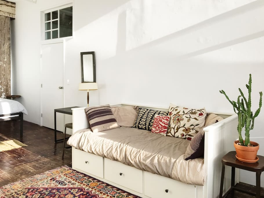 Private lounge area with daybed
