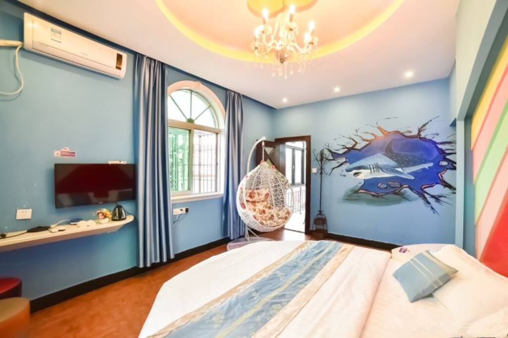 浪漫圆床房