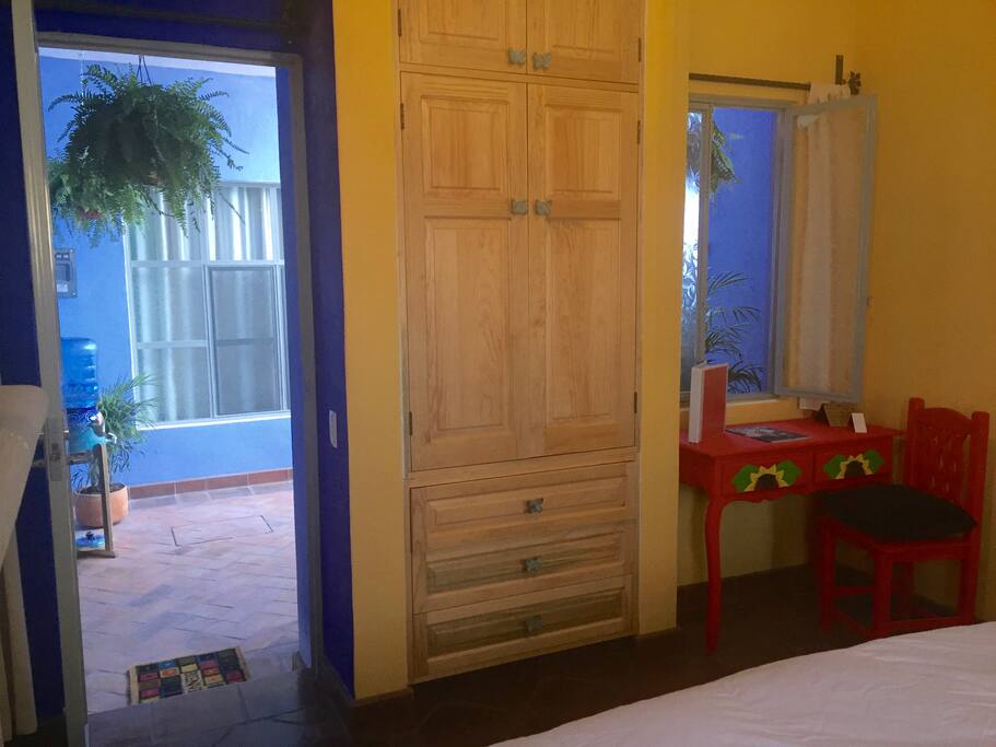 Looking out to the entryway.