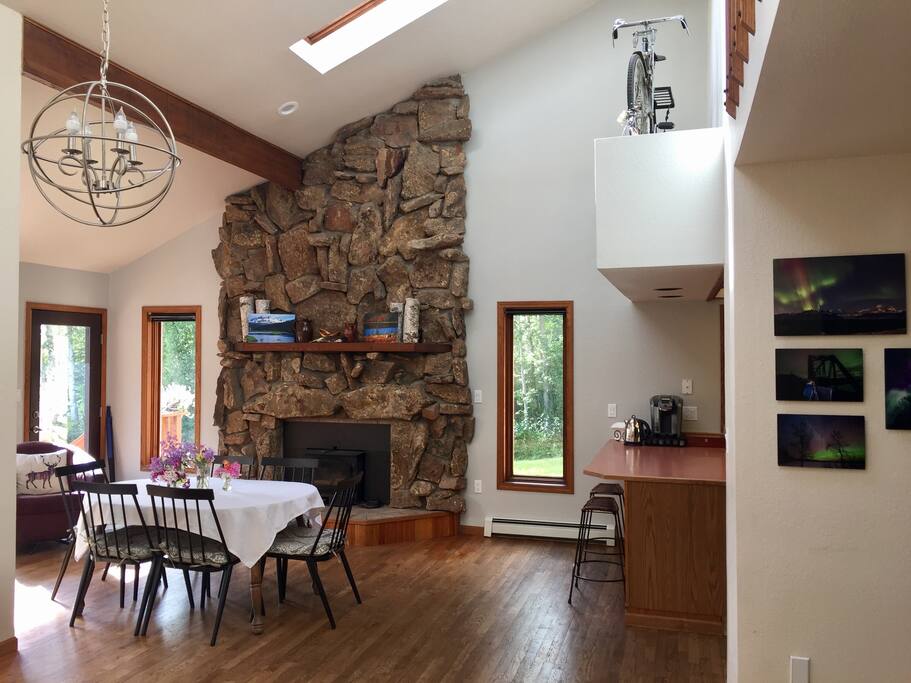 Great room with dining area