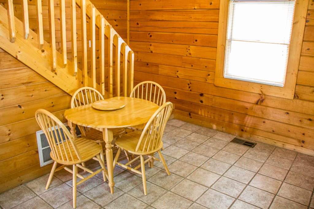 Dining table seats four