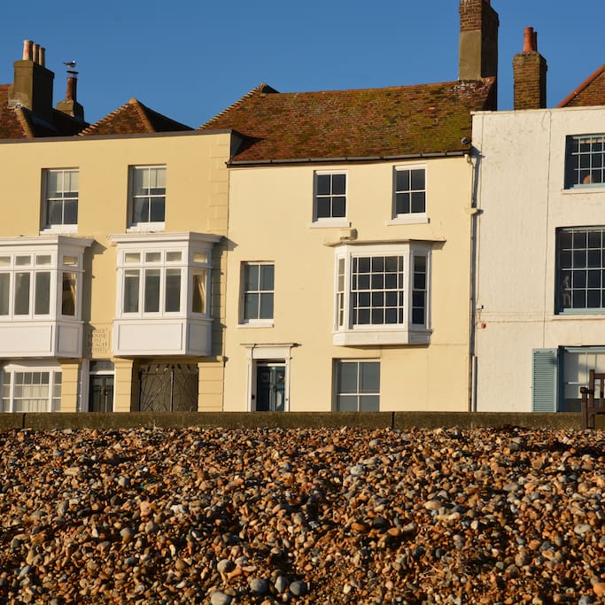 Our house, from the beach