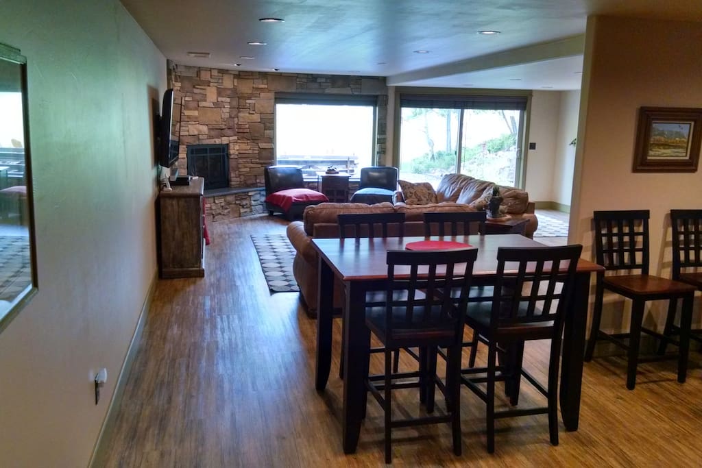 Dining area next to the living area is just some of your spacious 1100 sq ft of space.