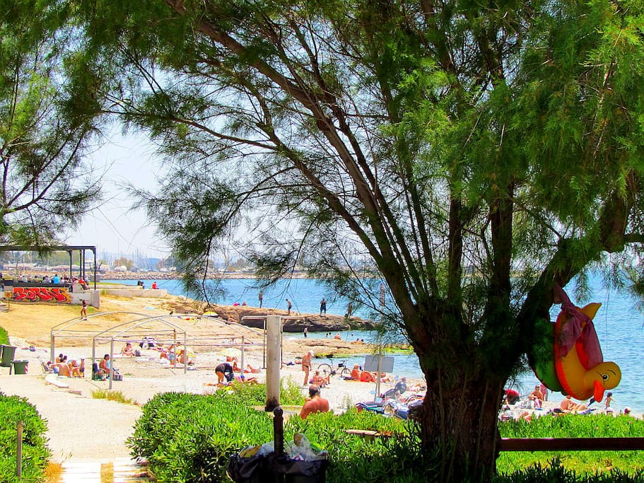 Beach is at 10-15 minutes walking distance