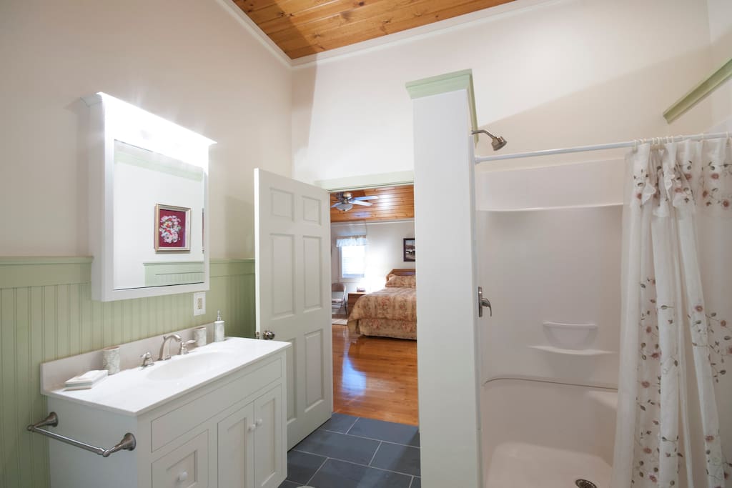 The bathroom!