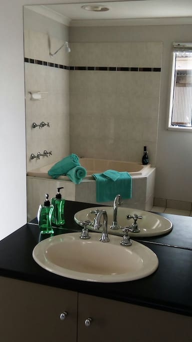 Main bathroom with spa