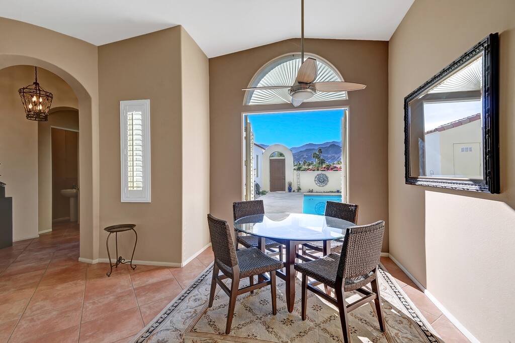 French Doors Open onto Pool Deck