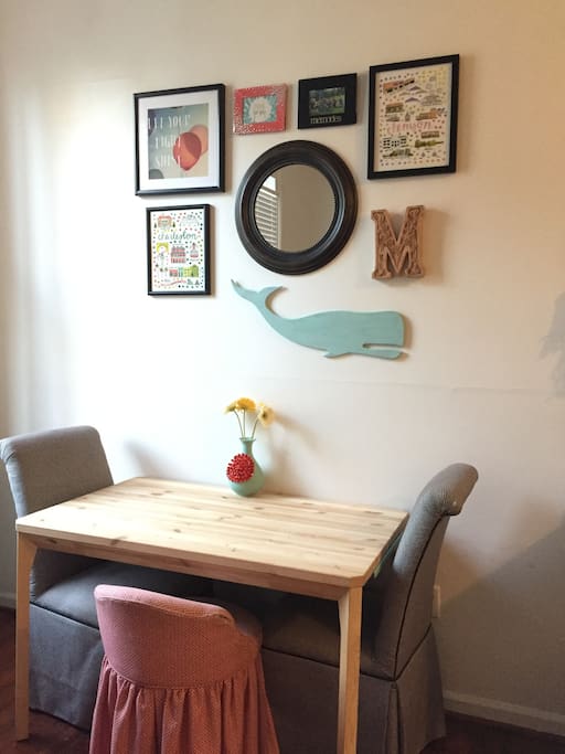 Breakfast nook with plenty of natural light