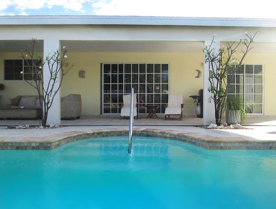 Beautiful patio overlooking the pool