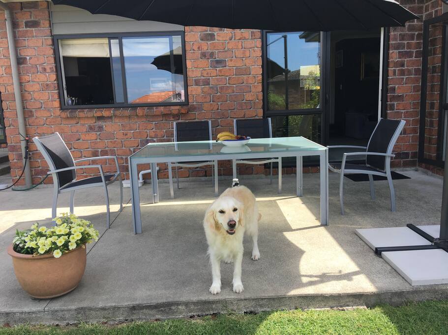 Back deck and Cherie