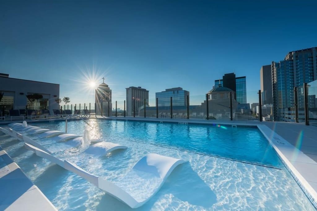 Salt Water Pool with Downtown Views