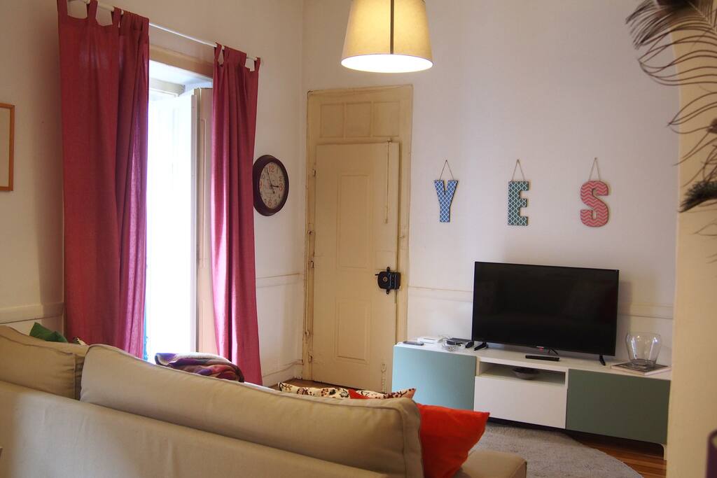Sofa & TV area inside leaving Room
