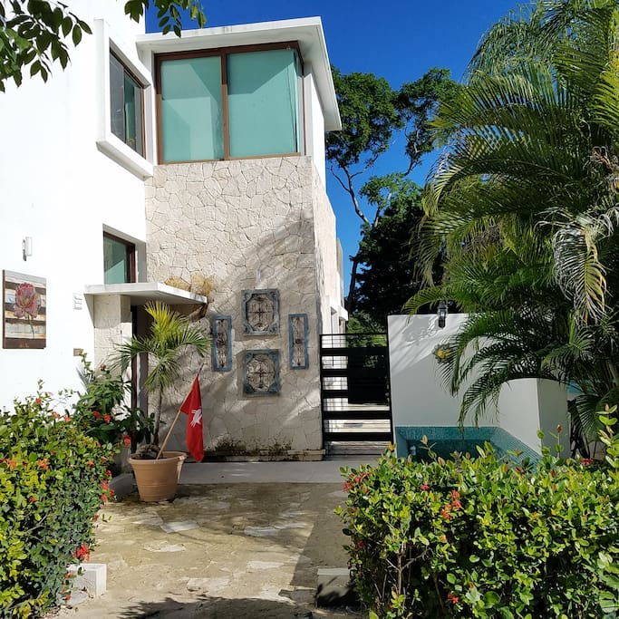 entrance to villa