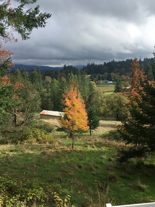 The view towards Portland from the main house
