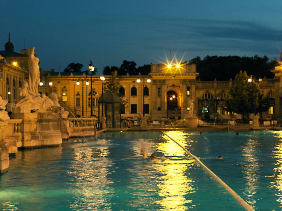 the baths are three metro stops away!