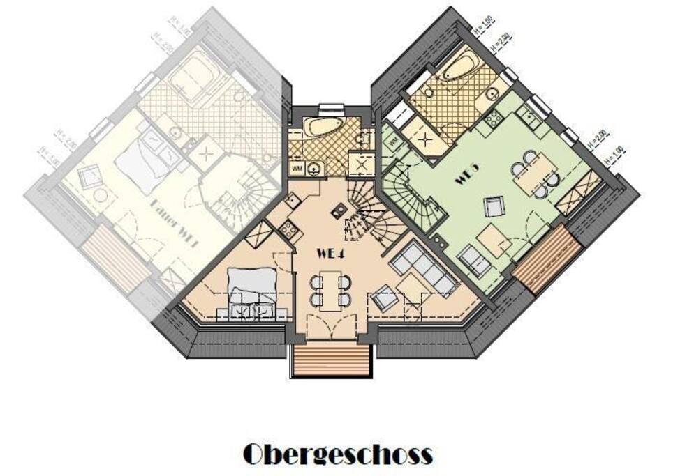 WE 5 = Wohnung Hooge
Grundrisszeichnung