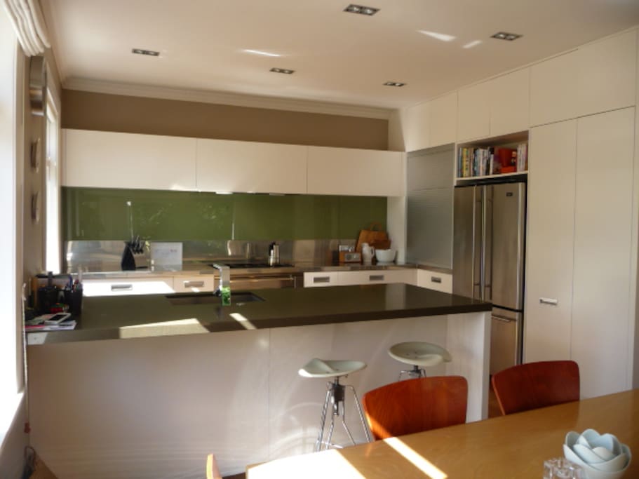 kitchen and dining area