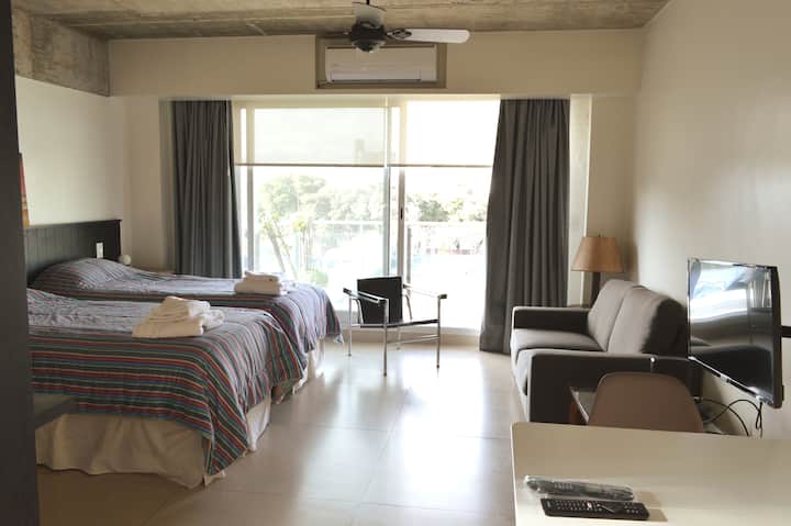 Furnished studio apartment with balcony in Belgrano
