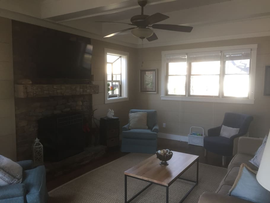 Living room with plenty of natural lighting