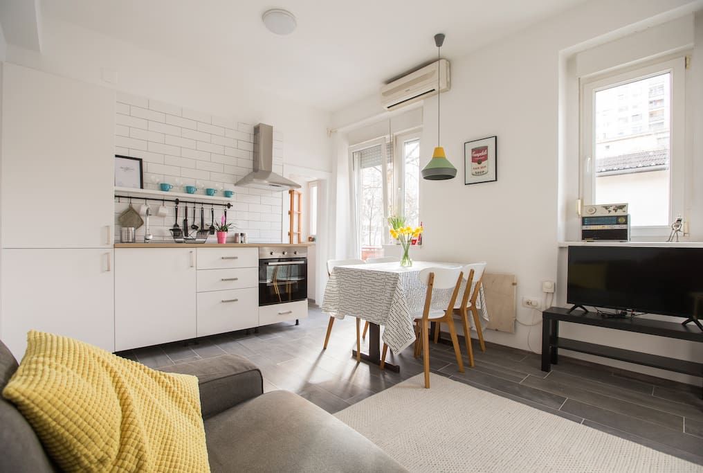Kitchen and dining area