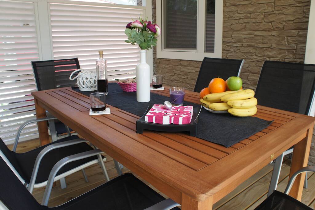 beautiful covered terrace for dining